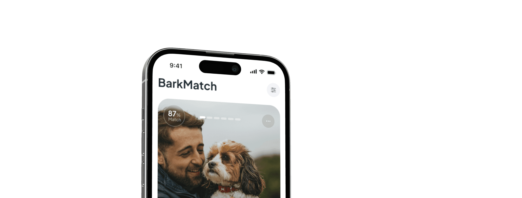 GoFetch BarkMatch screen