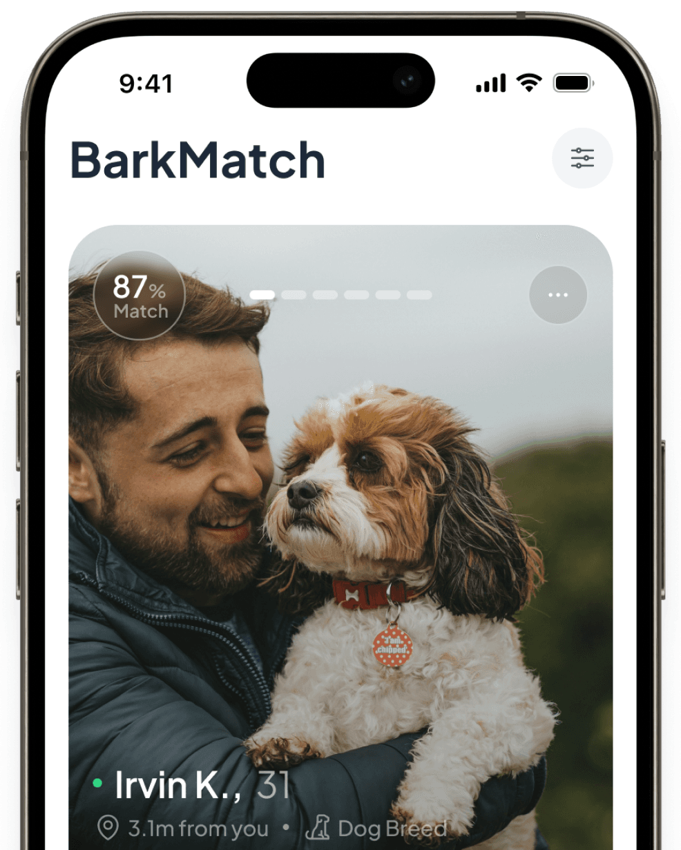 GoFetch BarkMatch screen